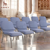 Modern Metal Hotel Furniture Iron Steel Interlocking Padded Auditorium Stack Church Chair