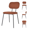 Factory Price Linen Fabric Dining Room Chair, Comfortable Padded Kitchen Chair for Restaurant