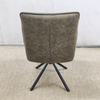Modern Soft Upholstered Dining Chair, Tech Fabric Upholstery with Black Metal Legs for Living Room & Dining Room