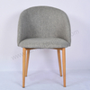 Modern Linen Dining Chair with Metal Legs Durable Upholstery Non-Foldable for Home & Hotel Use
