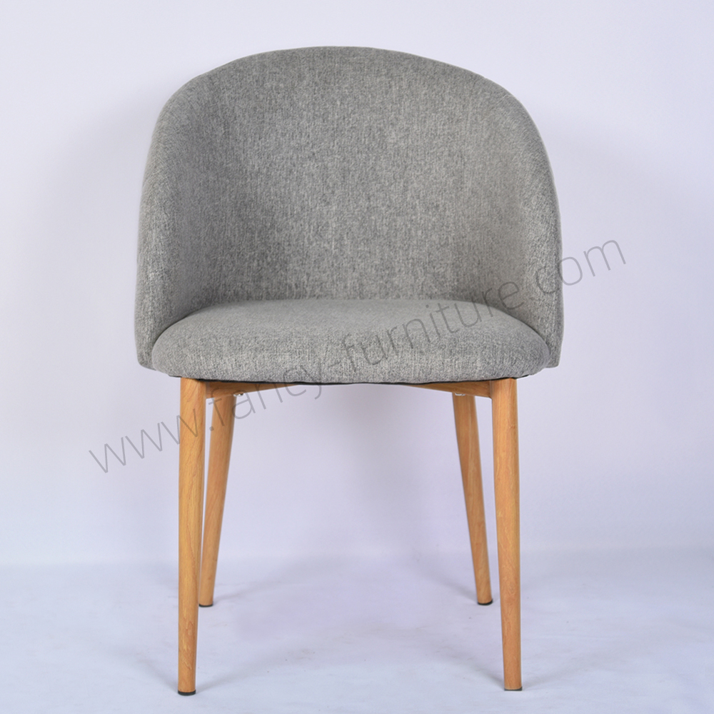 Modern Linen Dining Chair with Metal Legs Durable Upholstery Non-Foldable for Home & Hotel Use