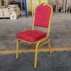 High Quality Durable Stackable Iron Frame Banquet Chair Lightweight Portable Stackable Design for Hotel Banquet Hall Wedding Party Event Furniture