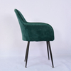 Hot Selling Luxury High Quality Arm Green Velvet Dining Chair