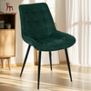 Nordic Style High Quality Modern Metal Legs Velvet Dining Table Chairs
