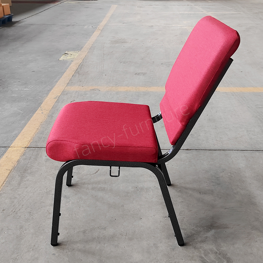 Comfort Upholstered Church Chair Interlocking Stackable Chapel Worship Seating for Church Project