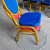 Modern Stackable Iron Round Head Solid Back Banquet Chair with Durable & Stable Design for Hotel Banquet Use