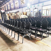 Banquet Chair Modern Metal Fabric Stackable Stable Commercial Hotel Dining Chair Solid Back Foam Cushion Iron Legs Chairs
