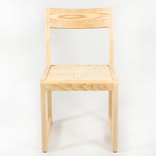 Factory Wholesale Ash Wood Dining Chair, Unfinished Natural Wood Frame, Minimalist Style for Living Room & Restaurant