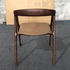 Modern Ash Wood Dining Chair with Armrests, Curved Back Design, Multi-Color Finishes for Home Kitchen & Restaurant