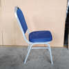 Hotel Chairs Banquet Fancy Modern Metal Fabric Stackable Stable Commercial Dining Chair Solid Back Foam Cushion Iron Legs