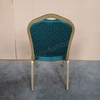 Used Hotel Banquet Chairs Cheap Stackable Stable Modern Metal Fabric Solid Back Foam Cushion Iron Legs Smile Banquet Chair