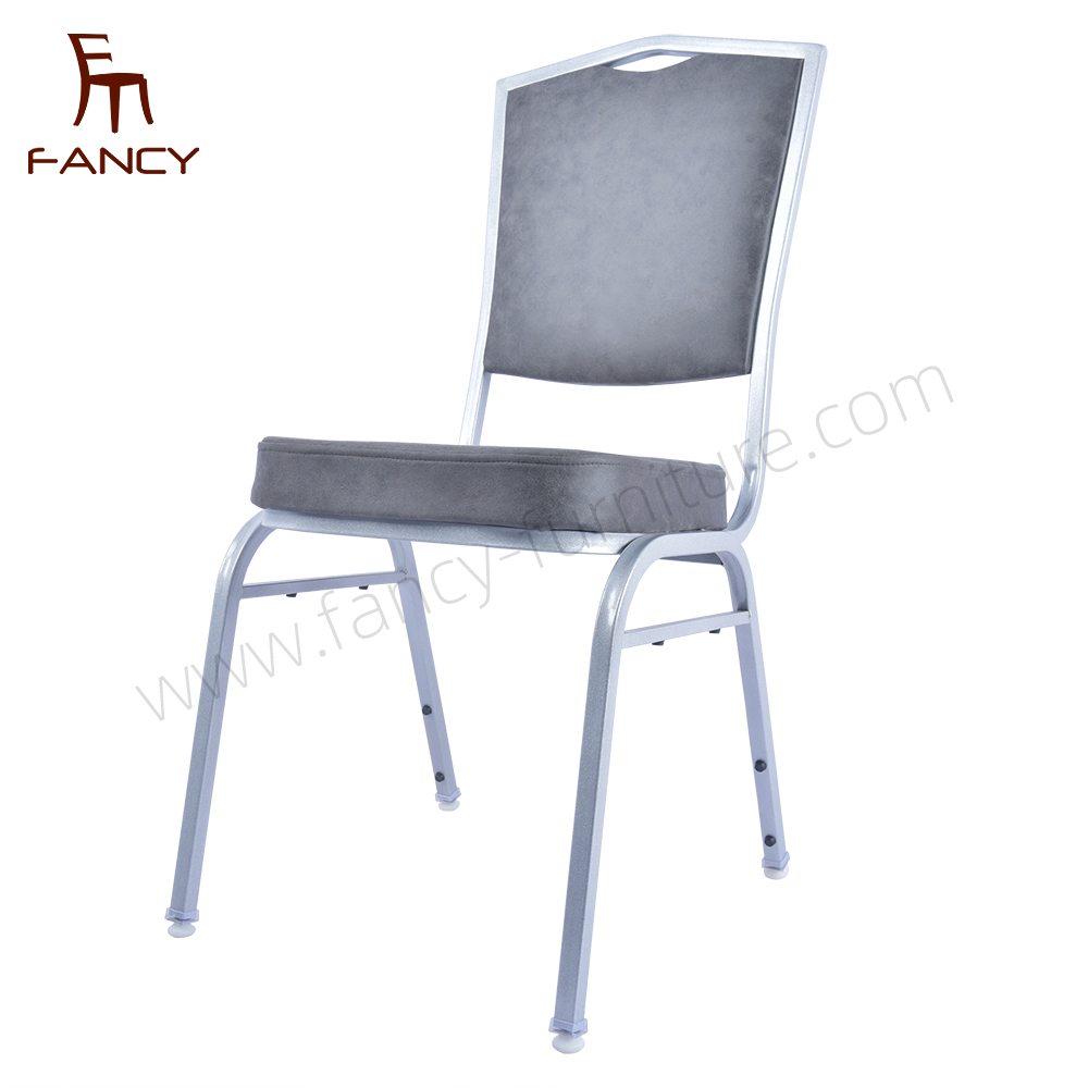 Simple Design School Canteen Furniture Hostel Lobby Soft Metal Frame Banquet Chair for Sales