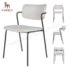 Modern Nordic Luxury Gold Fabric Velvet Dining Room Chair Cream Color Dining Chair for Dining Table