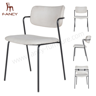 Wholesale Nordic Restaurant Contemporary Grey Gold Velvet Modern Black Upholstery Fabric Dining Chair