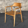Bulk Supply European Style Hiroshima Ash Wood Dining Chair Durable And Ergonomic Modern Solid Wood Dining Chair for Dining Room