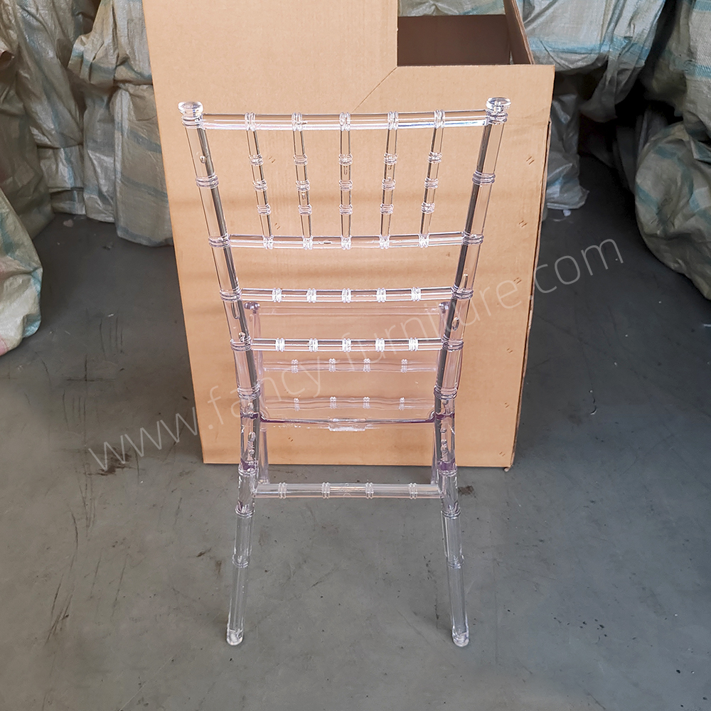 Stacking Plastic PC 7-Slat Modern Chiavari Dining Chair Backrest Durable Waterproof Portable Outdoor for Home Office Party