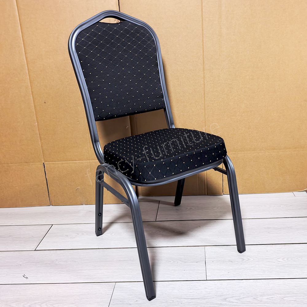 Good Quality Wholesale Chinese Design Stackable Durable Fabric Banquet Chairs Customizable Logos Commercial Use Event Seating