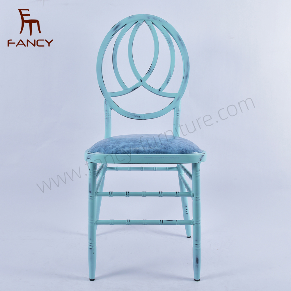 High Quality Antique Metal Wedding Chairs Durable Iron Hotel Furniture for Kitchen Farmhouse Party Home Office-Factory Sale