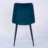 Factory Direct Velvet Dining Chair with Black Ripple Legs Customizable Upholstered Chair