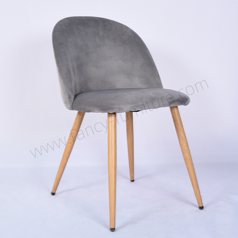 Modern Velvet Dining Chair with Metal Legs Durable Upholstery Non-Foldable for Home & Hotel Use