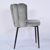 Modern Hotel Dining Chair with Dutch Velvet Upholstery And Black Spray Frame Home Furniture
