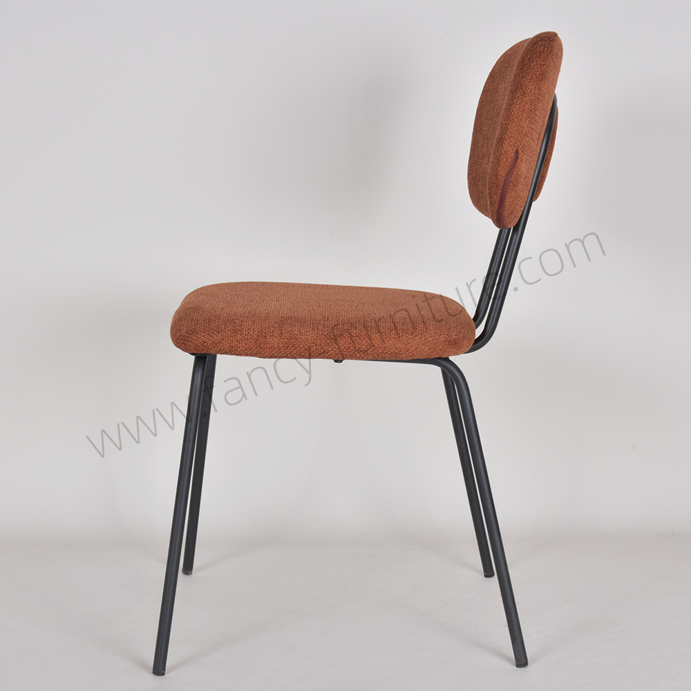 Factory Price Linen Fabric Dining Room Chair, Comfortable Padded Kitchen Chair for Restaurant