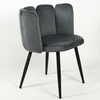 Soft Shell Dining Chair, Comfy Side Chair with Flower Shaped Backrest for Bedroom & Dining Area