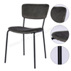 Modern Nordic Velvet Upholstered Dining Chair, Black Ripple Metal Legs Luxury Dining Room Furniture, Suitable for Home Hotel Restaurant Banquet Cafe Coffee Shop
