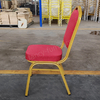 High Quality Durable Stackable Iron Frame Banquet Chair Lightweight Portable Stackable Design for Hotel Banquet Hall Wedding Party Event Furniture