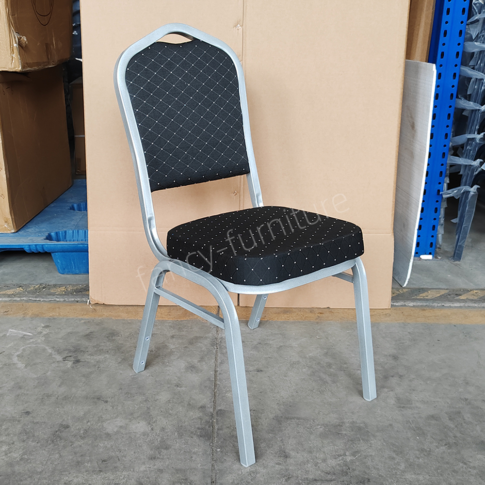 Used Iron Banquet Chairs Sale Modern Commercial Gold Metal Legs Fabric Hotel Wedding Stackable Factory Direct Supply