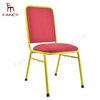 Fancy Luxury Stackable Rental Gold Metal Iron Steel Wedding Banquet Hotel Chair Cheap Factory Price